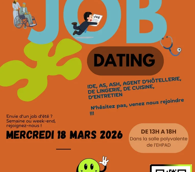Job Dating – Recrutement été 2026 à l’EHPAD Maison Saint Joseph